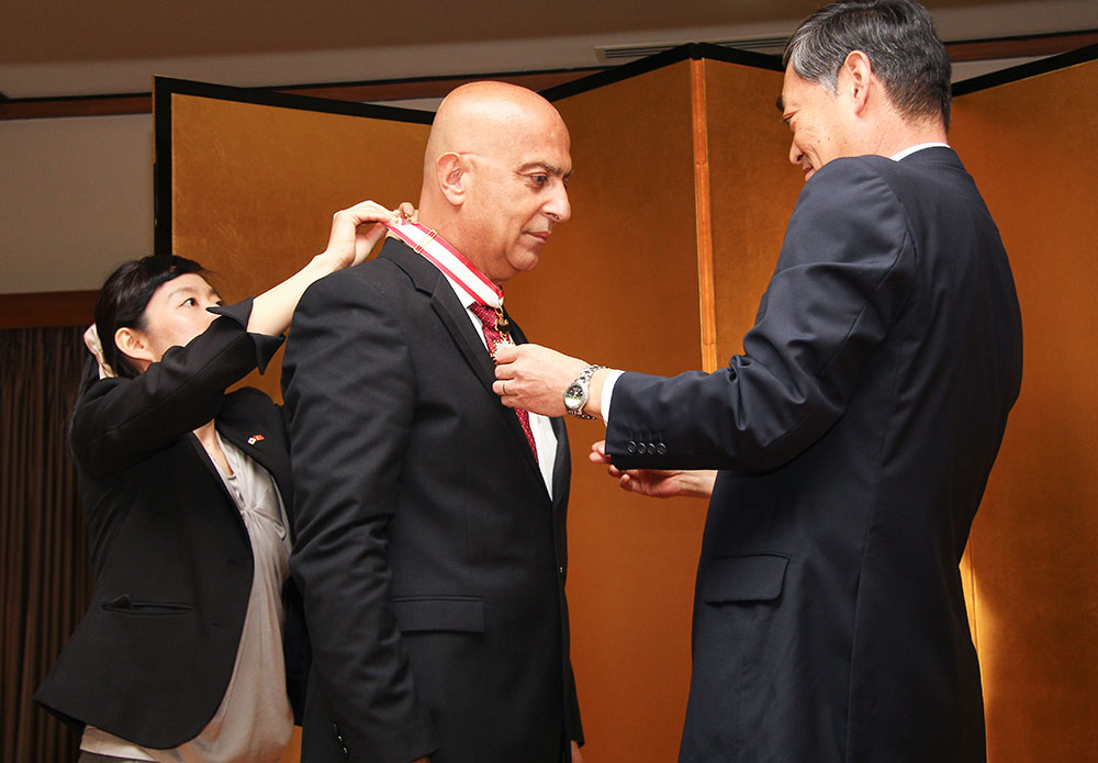 Prof. Dr. Nejat Bora Sayan at the award ceremony